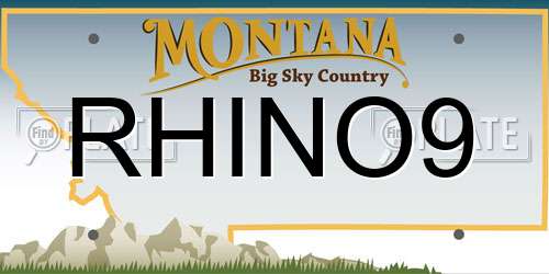 RHINO9 Montana License Plate