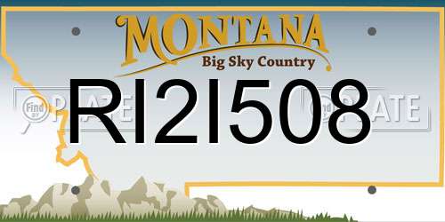 RI2I508 Montana License Plate