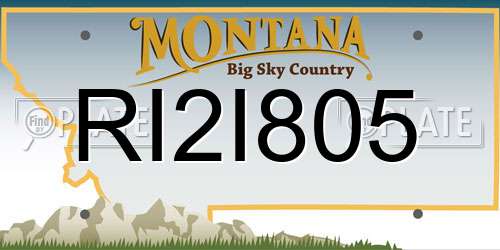 RI2I805 Montana License Plate