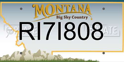 RI7I808 Montana License Plate