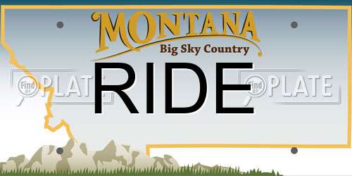 RIDE Montana License Plate