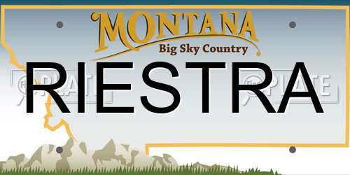 RIESTRA Montana License Plate