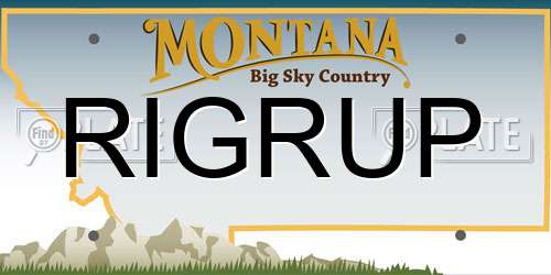 RIGRUP Montana License Plate