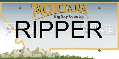 RIPPER Montana License Plate