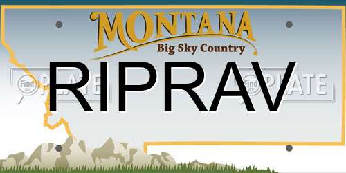RIPRAV Montana License Plate