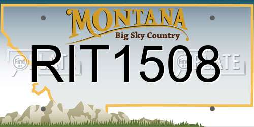 RIT1508 Montana License Plate