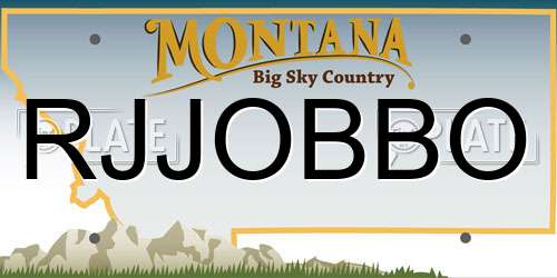 RJJOBBO Montana License Plate