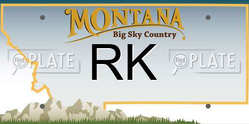 RK Montana License Plate