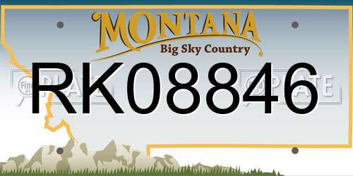 RK08846 Montana License Plate