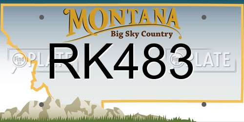 RK483 Montana License Plate