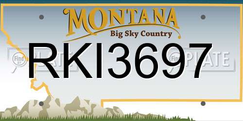 RKI3697 Montana License Plate