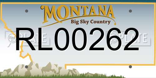 RL00262 Montana License Plate