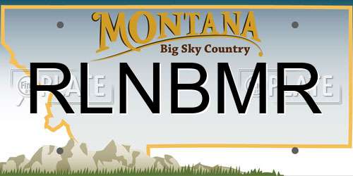 RLNBMR Montana License Plate
