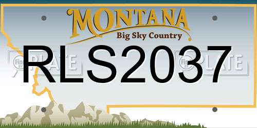 RLS2037 Montana License Plate