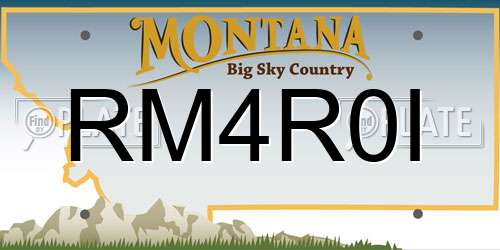 RM4R0I Montana License Plate