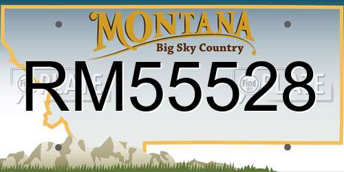 RM55528 Montana License Plate