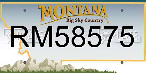 RM58575 Montana License Plate