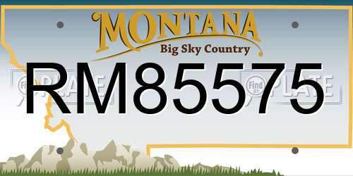 RM85575 Montana License Plate