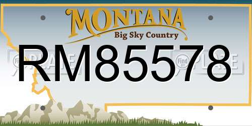 RM85578 Montana License Plate