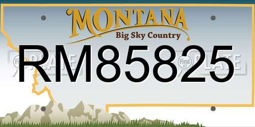 RM85825 Montana License Plate