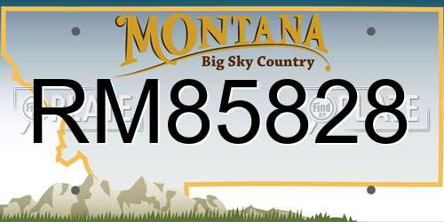 RM85828 Montana License Plate