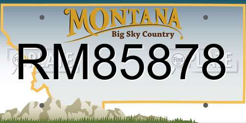 RM85878 Montana License Plate