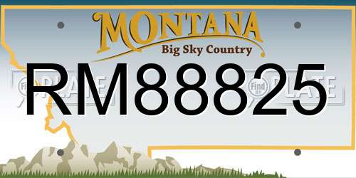 RM88825 Montana License Plate