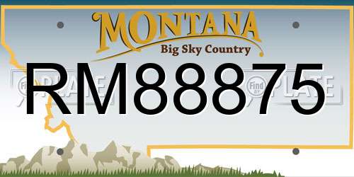RM88875 Montana License Plate