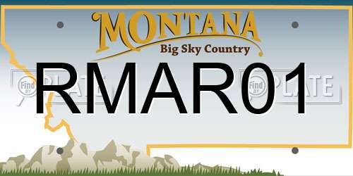 RMAR01 Montana License Plate