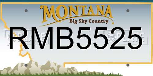 RMB5525 Montana License Plate