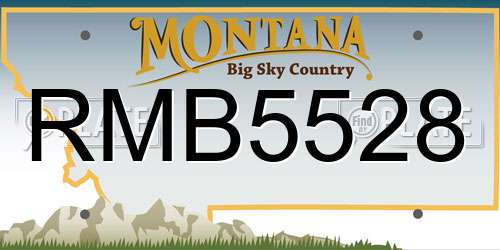 RMB5528 Montana License Plate
