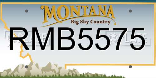 RMB5575 Montana License Plate