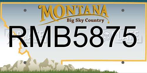 RMB5875 Montana License Plate