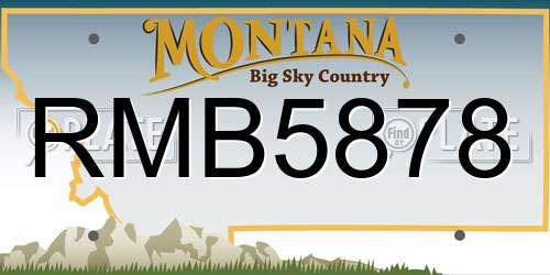 RMB5878 Montana License Plate