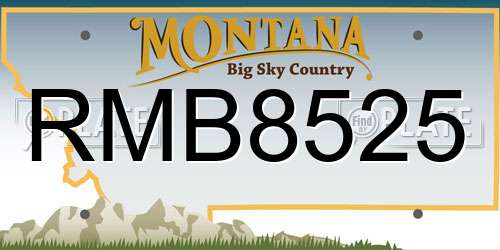 RMB8525 Montana License Plate
