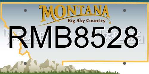 RMB8528 Montana License Plate