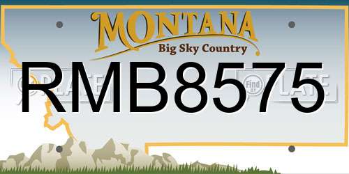 RMB8575 Montana License Plate