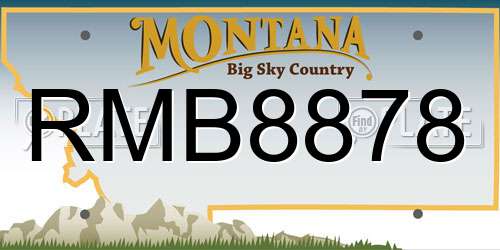 RMB8878 Montana License Plate