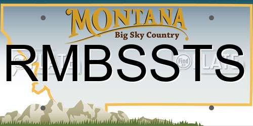 RMBSSTS Montana License Plate