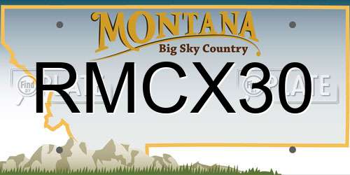 RMCX30 Montana License Plate