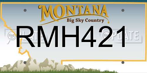 RMH421 Montana License Plate