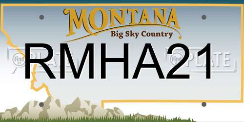RMHA21 Montana License Plate