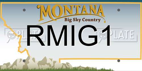 RMIG1 Montana License Plate