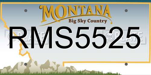 RMS5525 Montana License Plate