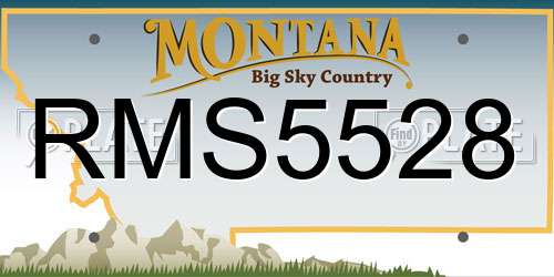 RMS5528 Montana License Plate