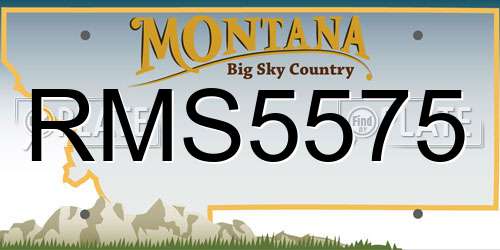 RMS5575 Montana License Plate