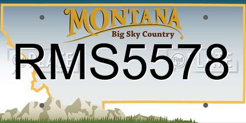 RMS5578 Montana License Plate
