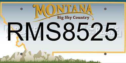 RMS8525 Montana License Plate