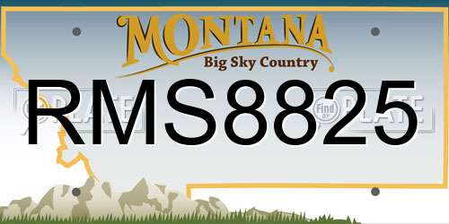 RMS8825 Montana License Plate