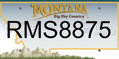 RMS8875 Montana License Plate